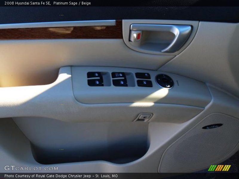 Platinum Sage / Beige 2008 Hyundai Santa Fe SE