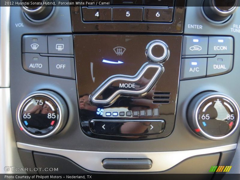Porcelain White Pearl / Camel 2012 Hyundai Sonata Hybrid