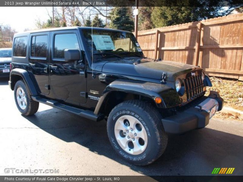 Black / Black 2013 Jeep Wrangler Unlimited Sahara 4x4
