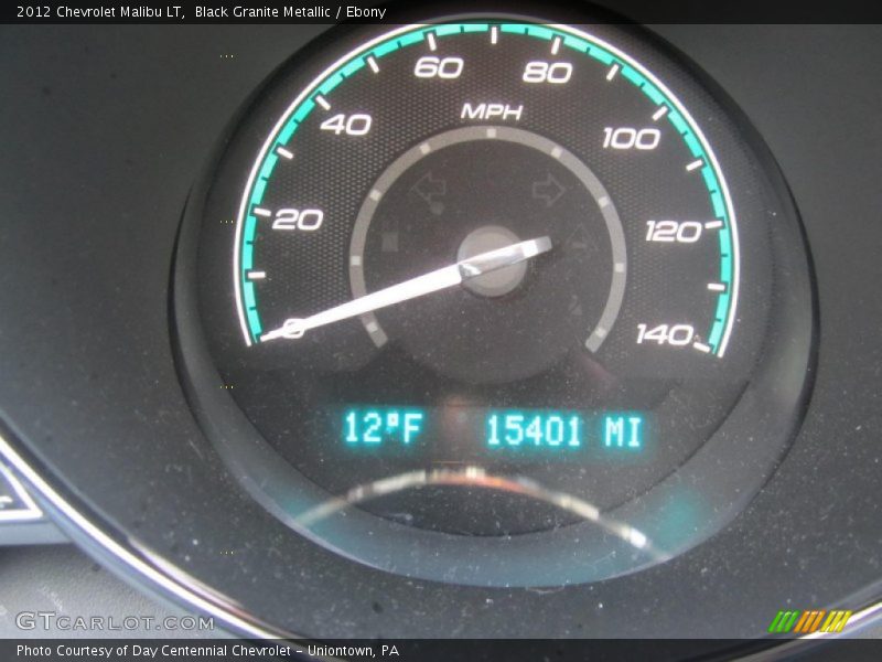 Black Granite Metallic / Ebony 2012 Chevrolet Malibu LT