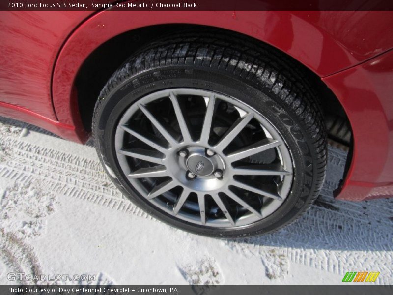 Sangria Red Metallic / Charcoal Black 2010 Ford Focus SES Sedan