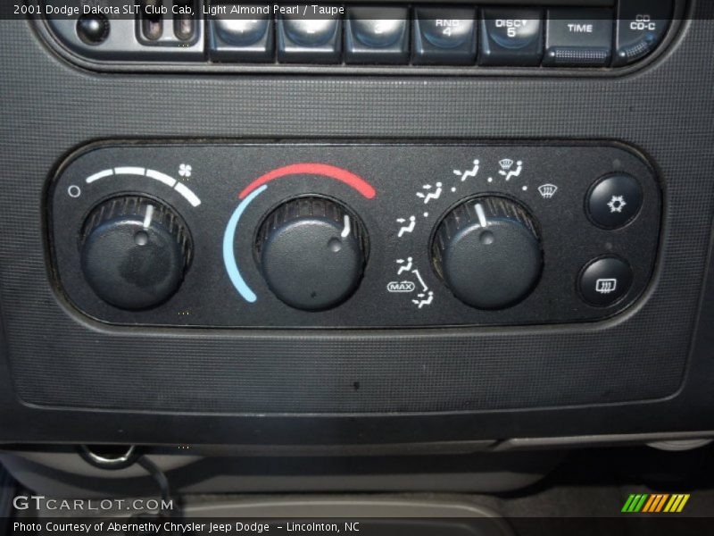 Controls of 2001 Dakota SLT Club Cab