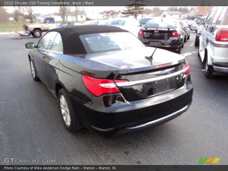 Black / Black 2012 Chrysler 200 Touring Convertible
