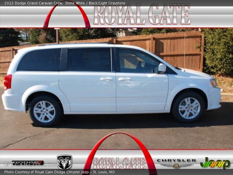 Stone White / Black/Light Graystone 2013 Dodge Grand Caravan Crew