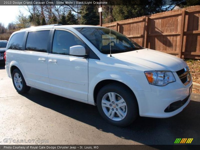 Stone White / Black/Light Graystone 2013 Dodge Grand Caravan Crew
