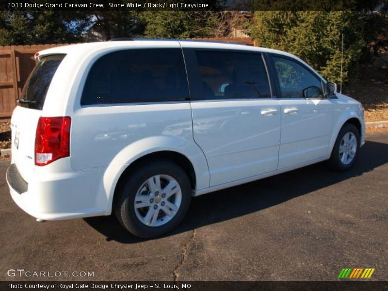 Stone White / Black/Light Graystone 2013 Dodge Grand Caravan Crew