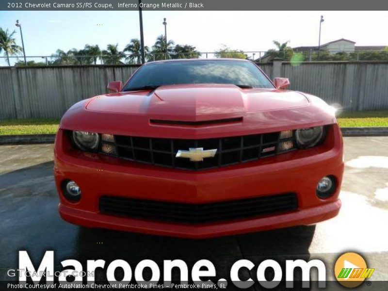 Inferno Orange Metallic / Black 2012 Chevrolet Camaro SS/RS Coupe