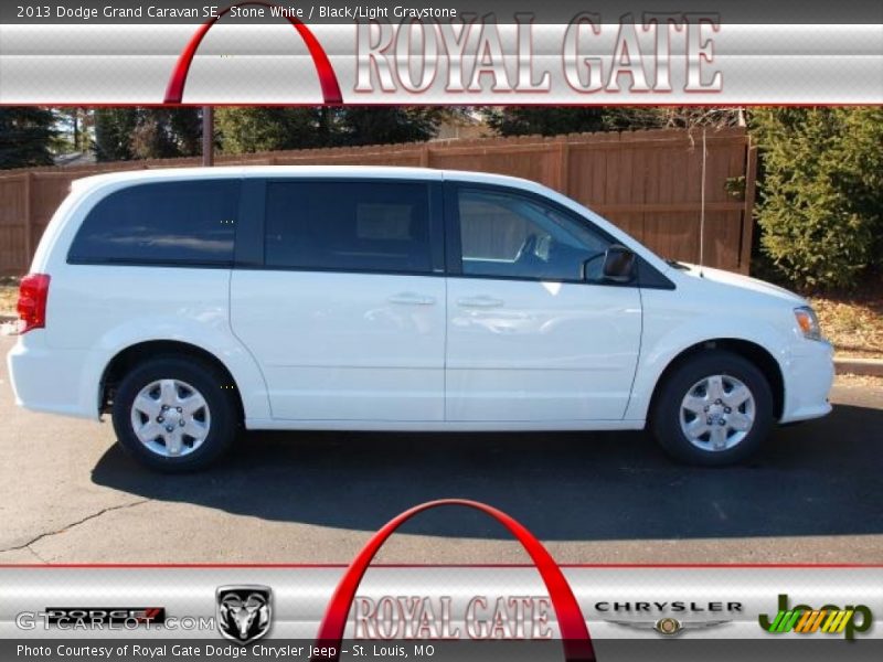 Stone White / Black/Light Graystone 2013 Dodge Grand Caravan SE
