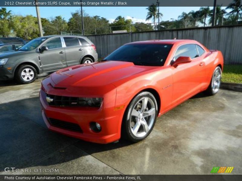 Inferno Orange Metallic / Black 2012 Chevrolet Camaro SS/RS Coupe
