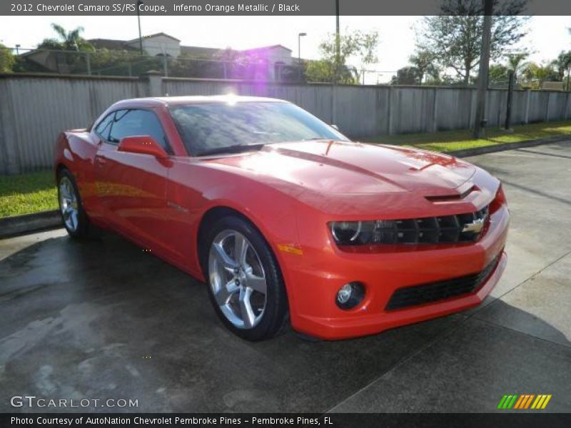 Inferno Orange Metallic / Black 2012 Chevrolet Camaro SS/RS Coupe