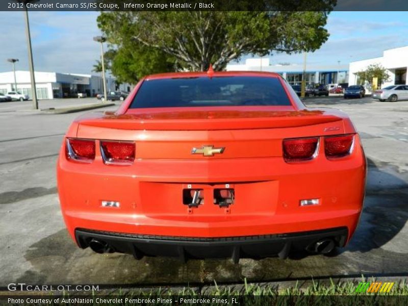 Inferno Orange Metallic / Black 2012 Chevrolet Camaro SS/RS Coupe