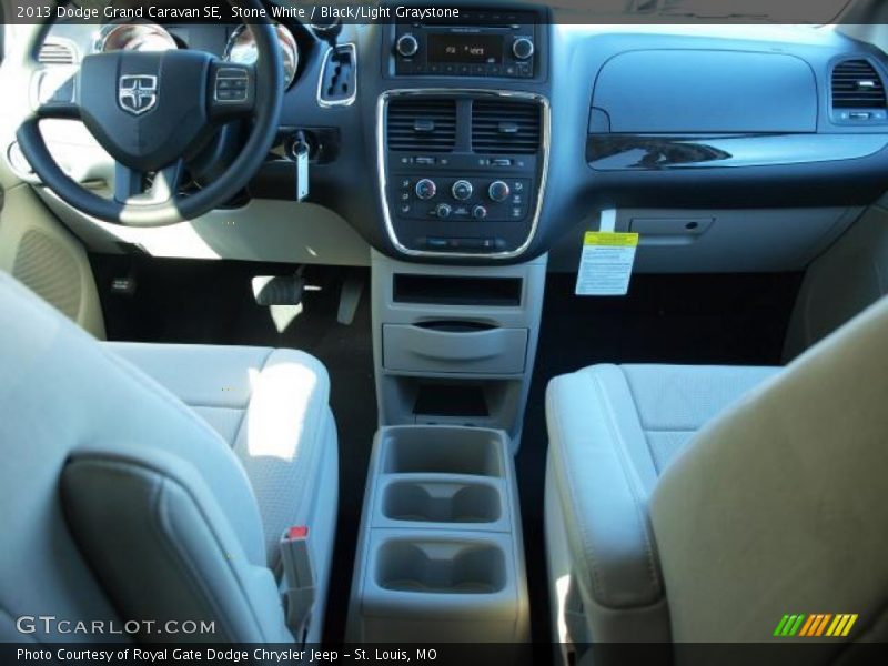 Stone White / Black/Light Graystone 2013 Dodge Grand Caravan SE