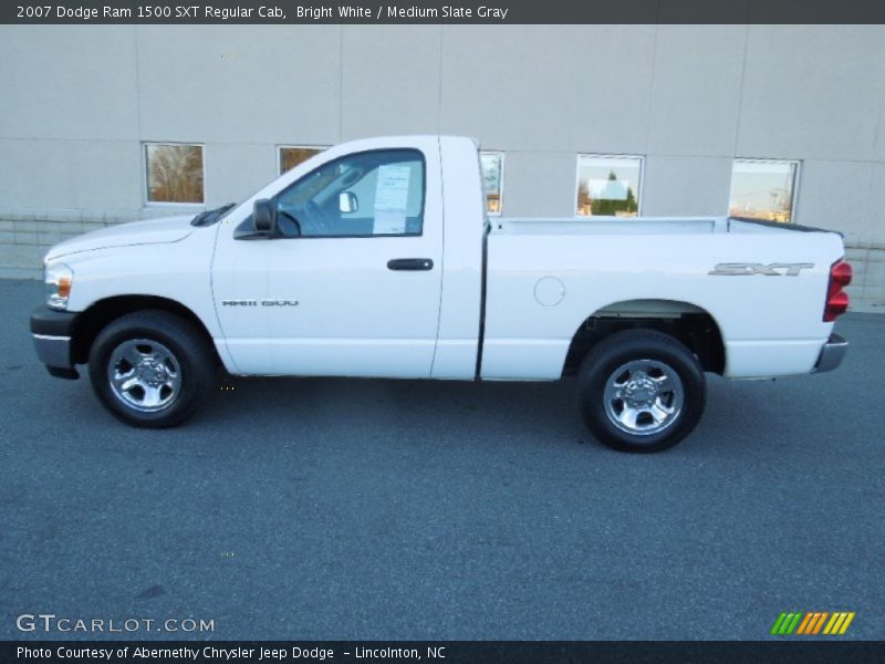 Bright White / Medium Slate Gray 2007 Dodge Ram 1500 SXT Regular Cab