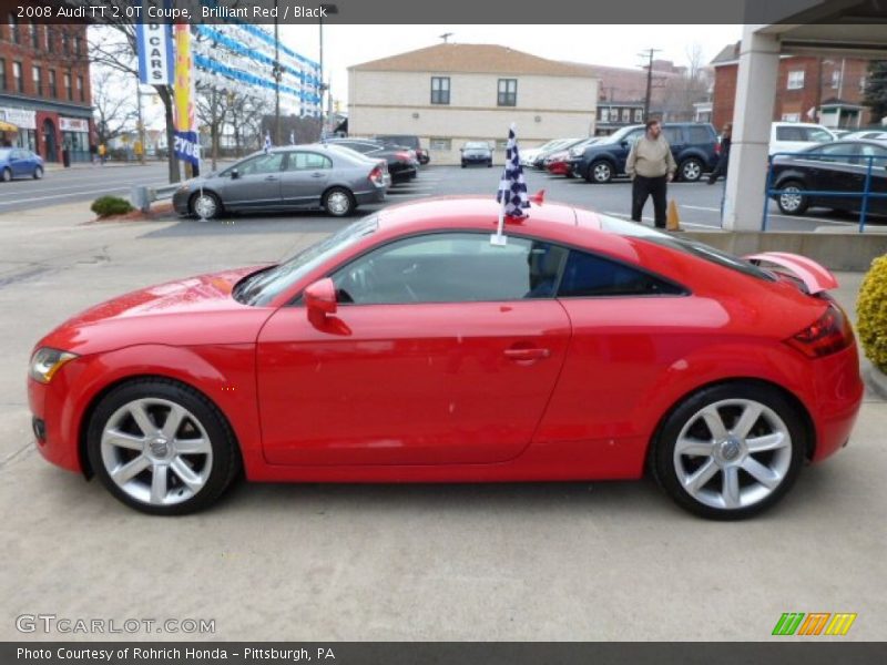 Brilliant Red / Black 2008 Audi TT 2.0T Coupe