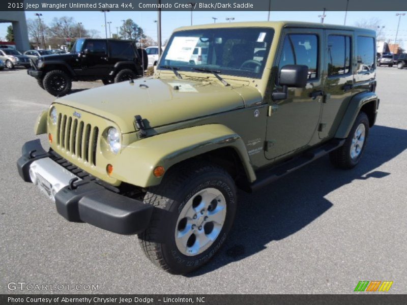 Commando Green / Black/Dark Saddle 2013 Jeep Wrangler Unlimited Sahara 4x4