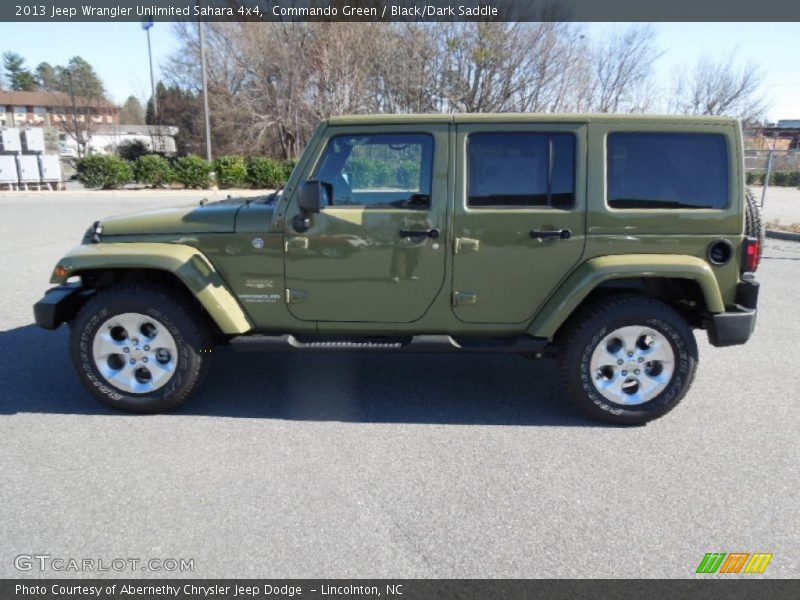 Commando Green / Black/Dark Saddle 2013 Jeep Wrangler Unlimited Sahara 4x4