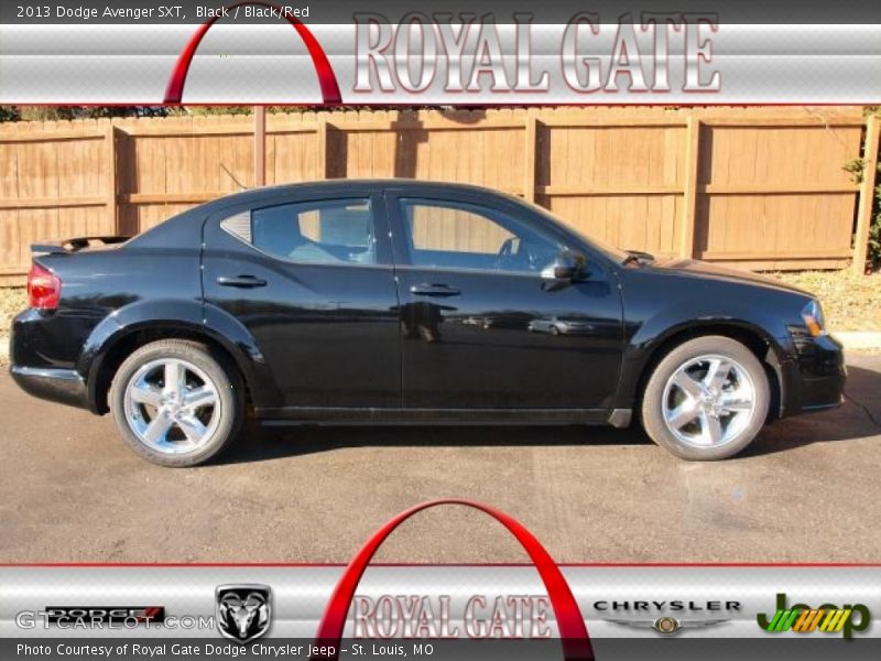 Black / Black/Red 2013 Dodge Avenger SXT