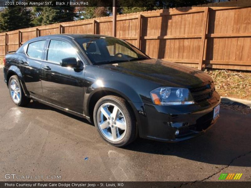 Black / Black/Red 2013 Dodge Avenger SXT