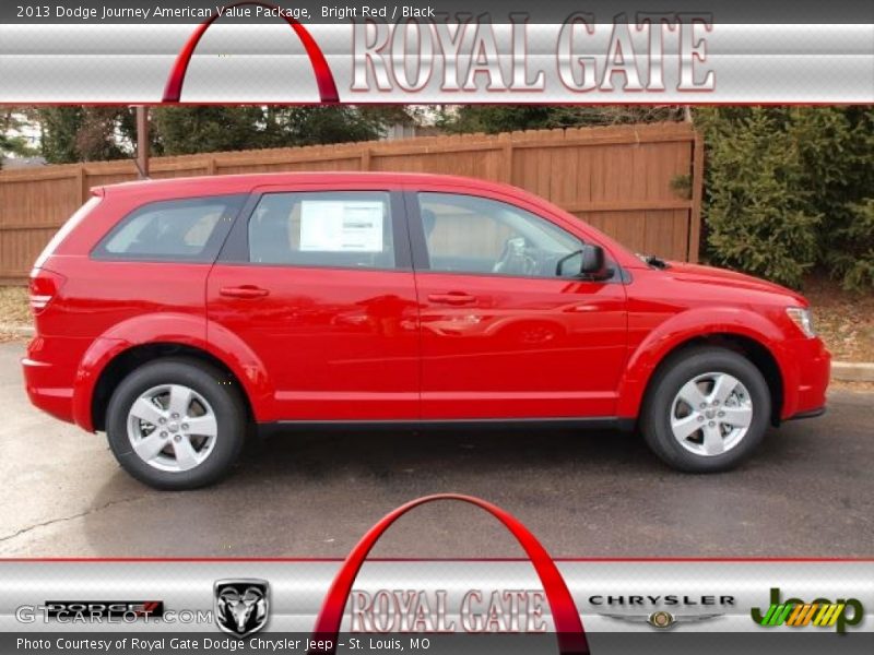 Bright Red / Black 2013 Dodge Journey American Value Package