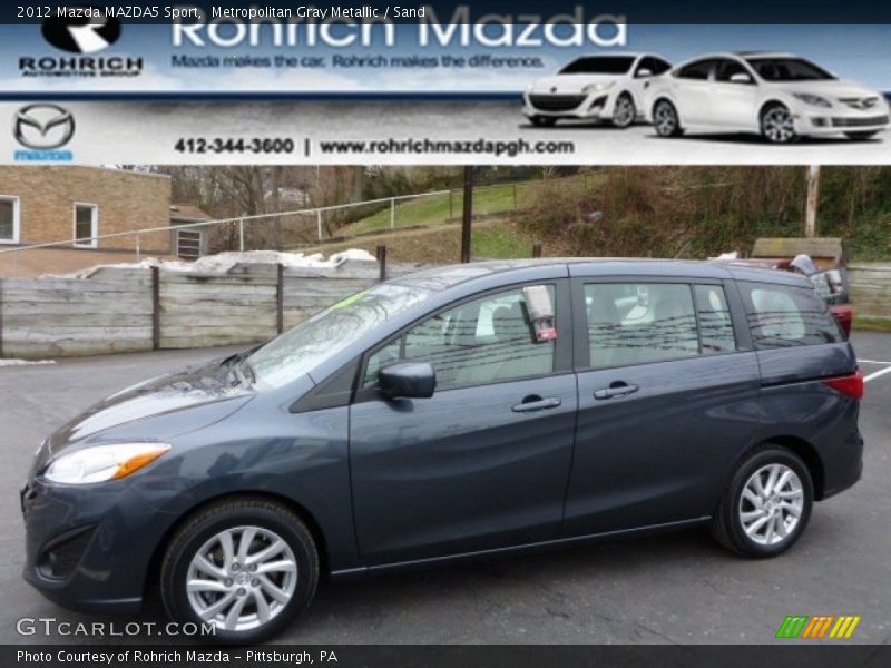 Metropolitan Gray Metallic / Sand 2012 Mazda MAZDA5 Sport