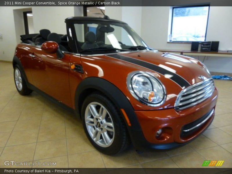 Spice Orange Metallic / Carbon Black 2011 Mini Cooper Convertible