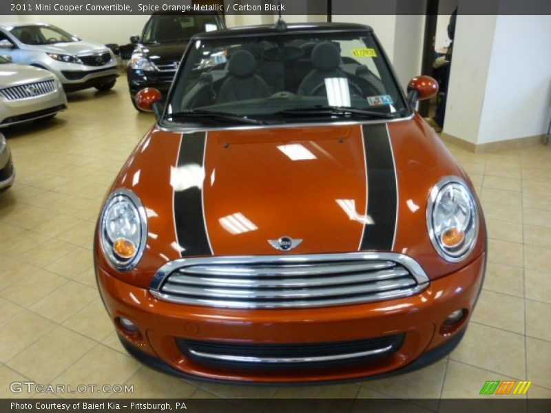 Spice Orange Metallic / Carbon Black 2011 Mini Cooper Convertible