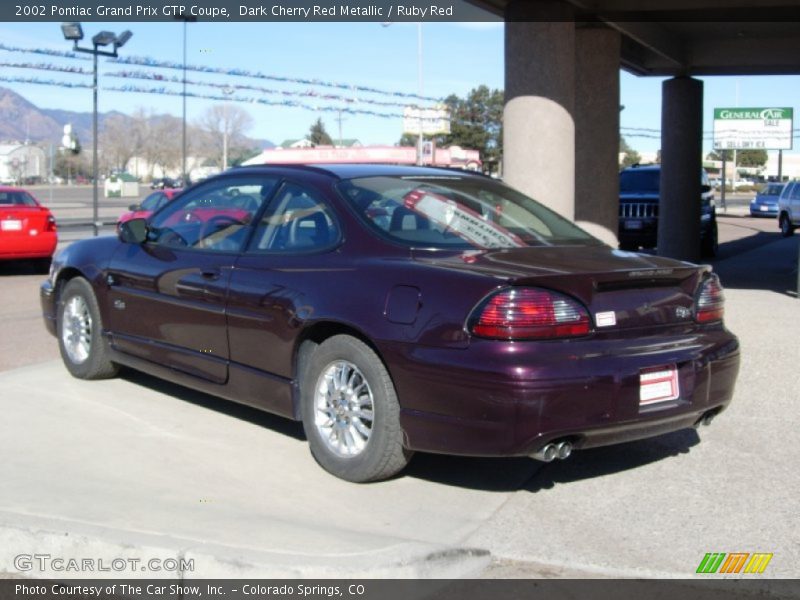 Dark Cherry Red Metallic / Ruby Red 2002 Pontiac Grand Prix GTP Coupe