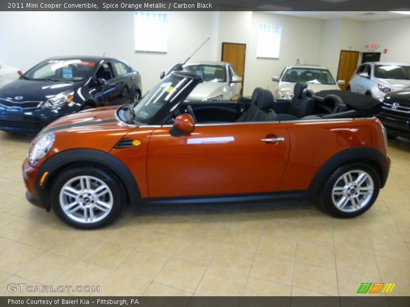 Spice Orange Metallic / Carbon Black 2011 Mini Cooper Convertible