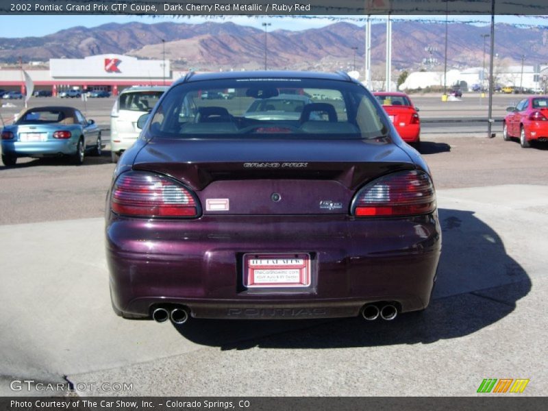 Dark Cherry Red Metallic / Ruby Red 2002 Pontiac Grand Prix GTP Coupe