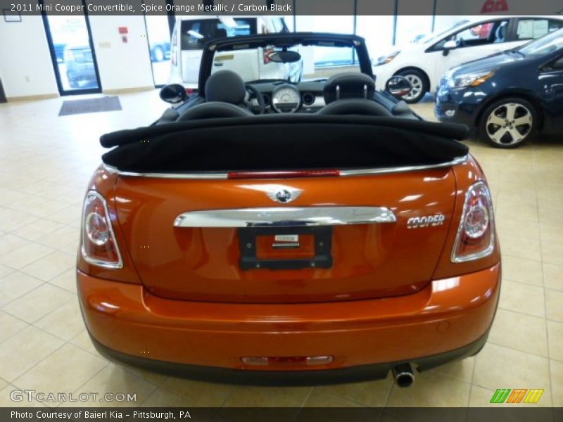 Spice Orange Metallic / Carbon Black 2011 Mini Cooper Convertible