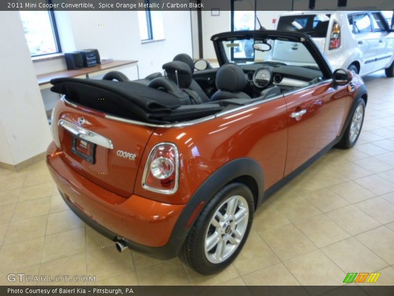 Spice Orange Metallic / Carbon Black 2011 Mini Cooper Convertible