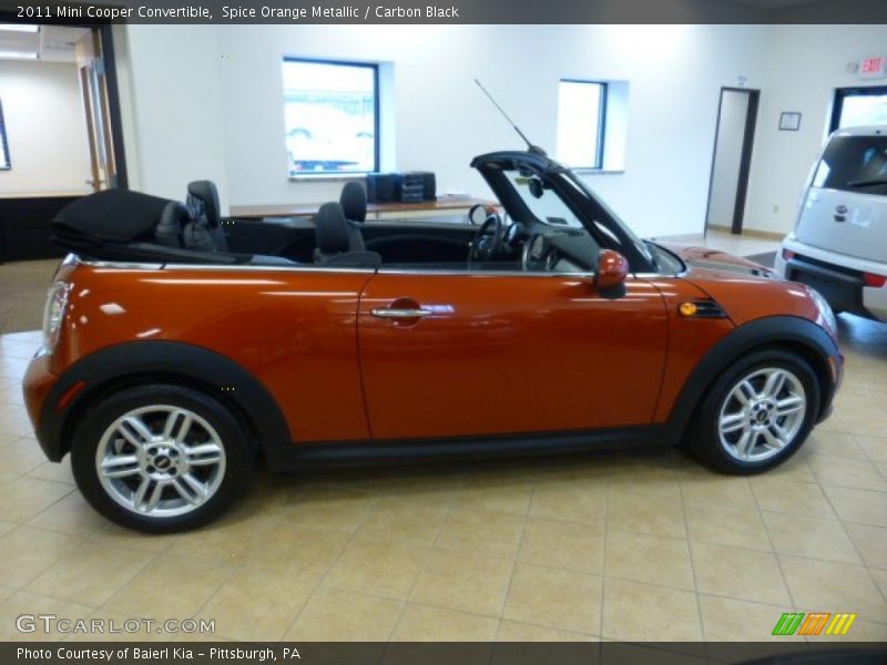 Spice Orange Metallic / Carbon Black 2011 Mini Cooper Convertible