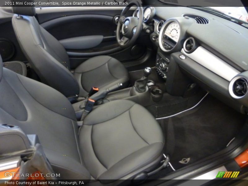 Spice Orange Metallic / Carbon Black 2011 Mini Cooper Convertible