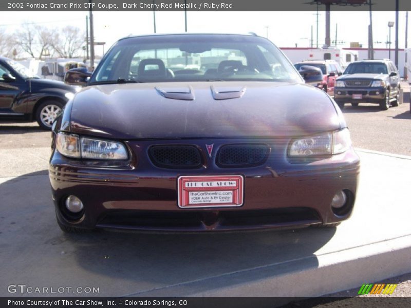 Dark Cherry Red Metallic / Ruby Red 2002 Pontiac Grand Prix GTP Coupe