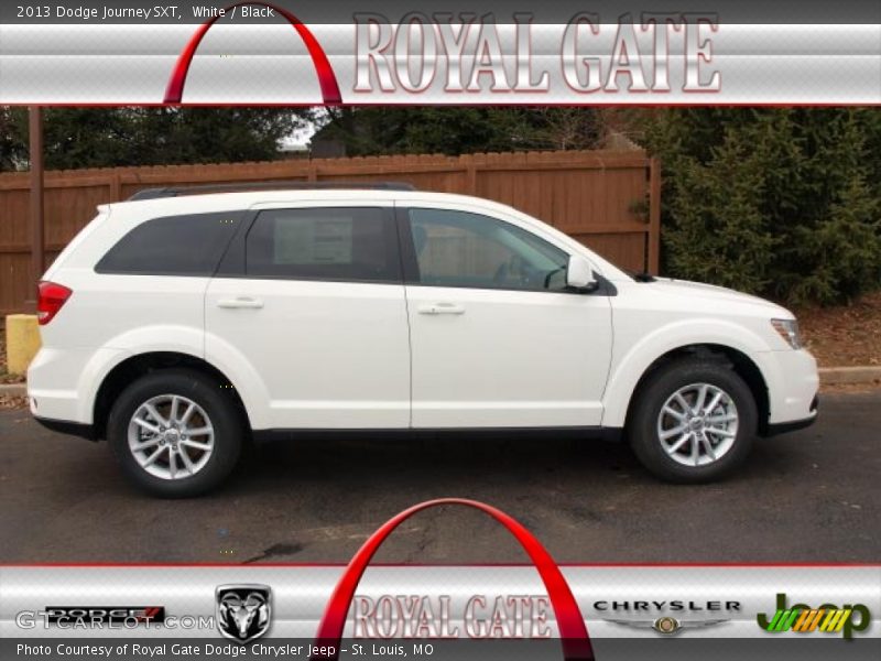 White / Black 2013 Dodge Journey SXT