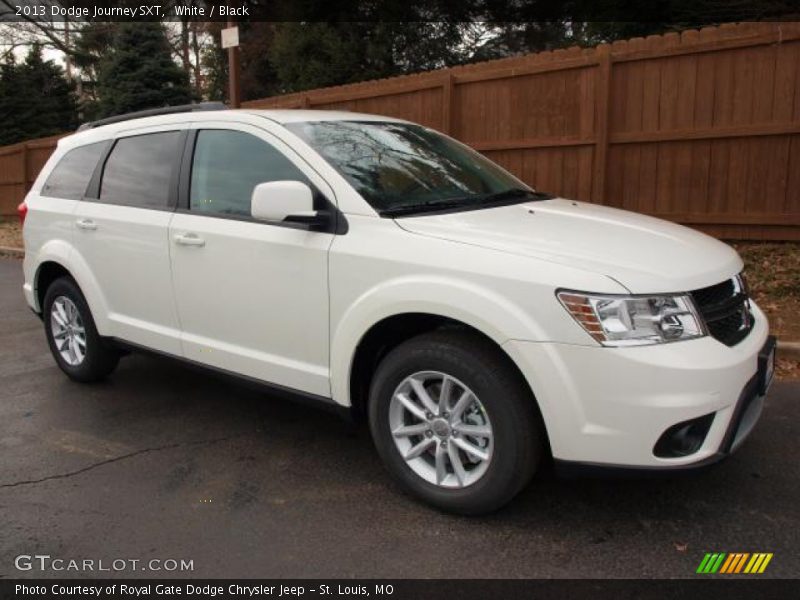 White / Black 2013 Dodge Journey SXT