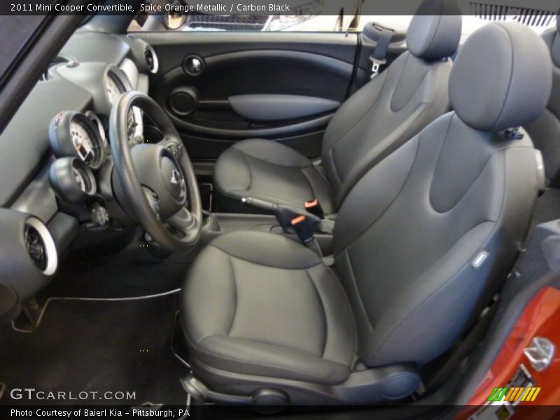 Spice Orange Metallic / Carbon Black 2011 Mini Cooper Convertible