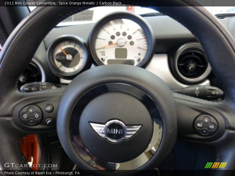 Spice Orange Metallic / Carbon Black 2011 Mini Cooper Convertible