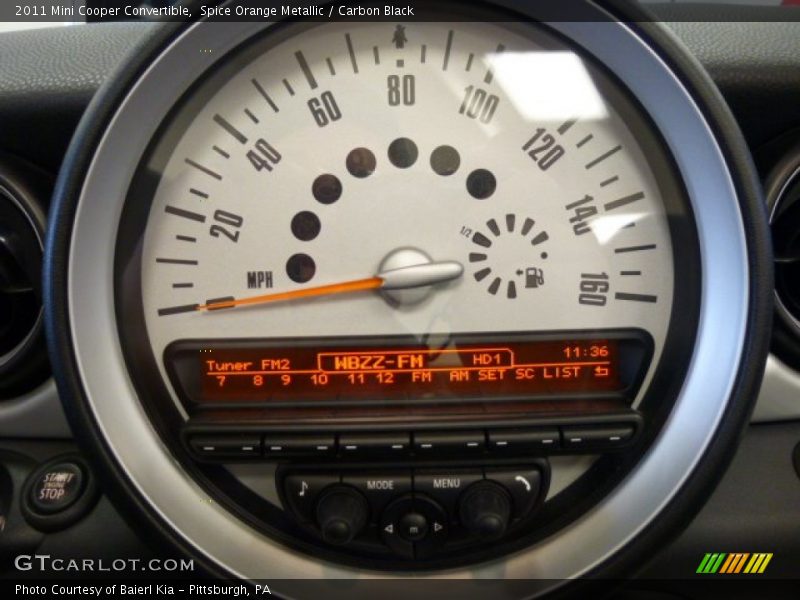 Spice Orange Metallic / Carbon Black 2011 Mini Cooper Convertible