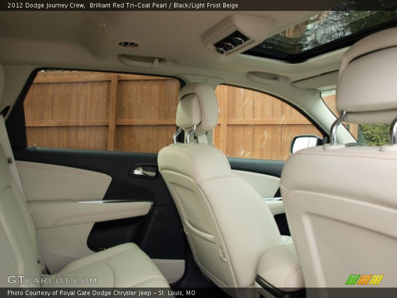 Brilliant Red Tri-Coat Pearl / Black/Light Frost Beige 2012 Dodge Journey Crew