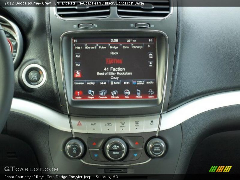 Brilliant Red Tri-Coat Pearl / Black/Light Frost Beige 2012 Dodge Journey Crew