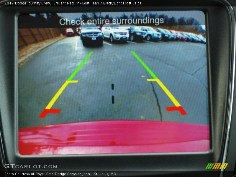 Brilliant Red Tri-Coat Pearl / Black/Light Frost Beige 2012 Dodge Journey Crew