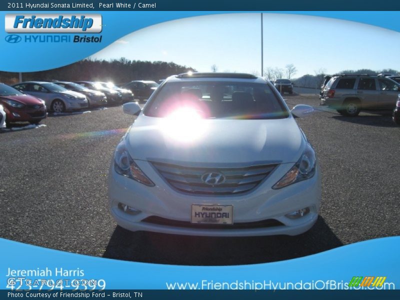 Pearl White / Camel 2011 Hyundai Sonata Limited