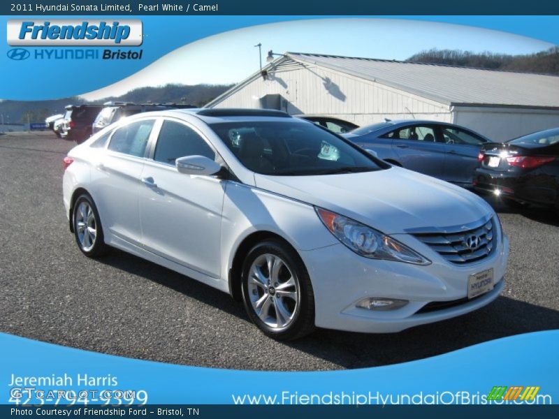 Pearl White / Camel 2011 Hyundai Sonata Limited