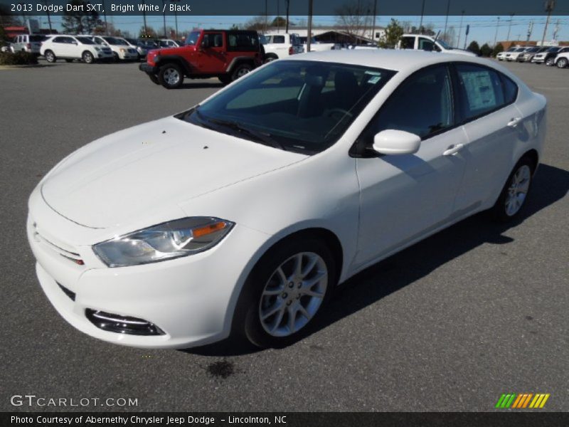 Bright White / Black 2013 Dodge Dart SXT