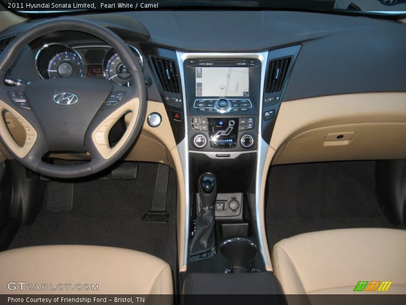 Pearl White / Camel 2011 Hyundai Sonata Limited