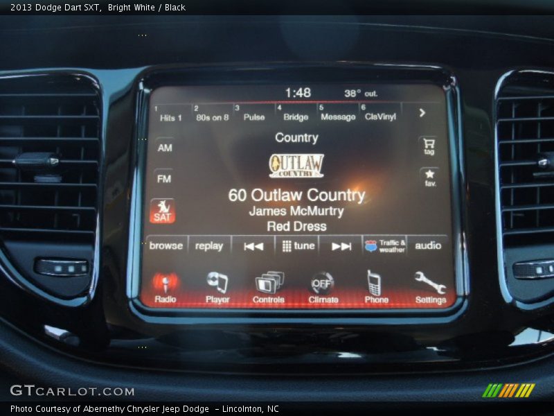 Bright White / Black 2013 Dodge Dart SXT