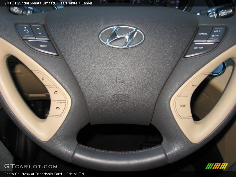 Pearl White / Camel 2011 Hyundai Sonata Limited