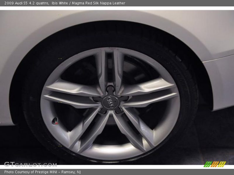 Ibis White / Magma Red Silk Nappa Leather 2009 Audi S5 4.2 quattro