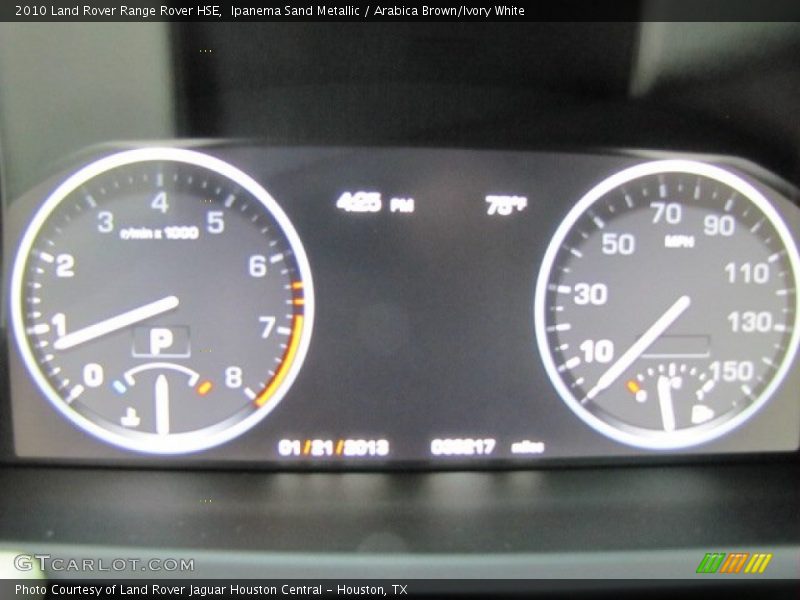 Ipanema Sand Metallic / Arabica Brown/Ivory White 2010 Land Rover Range Rover HSE